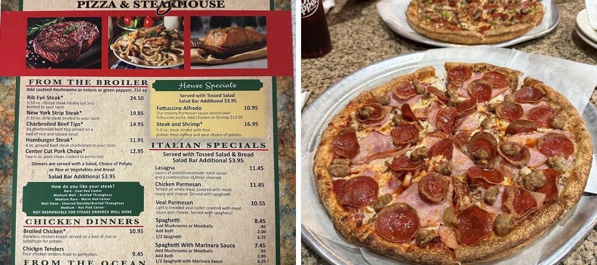 Andy's Pizza Menu