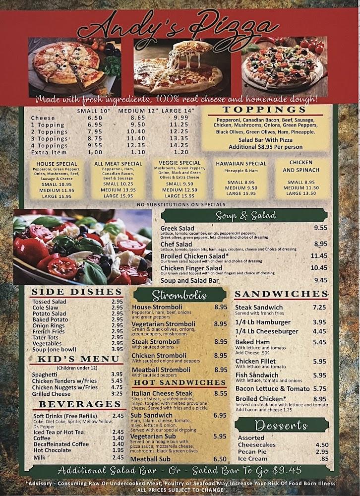 Andy's Pizza Menu image 2