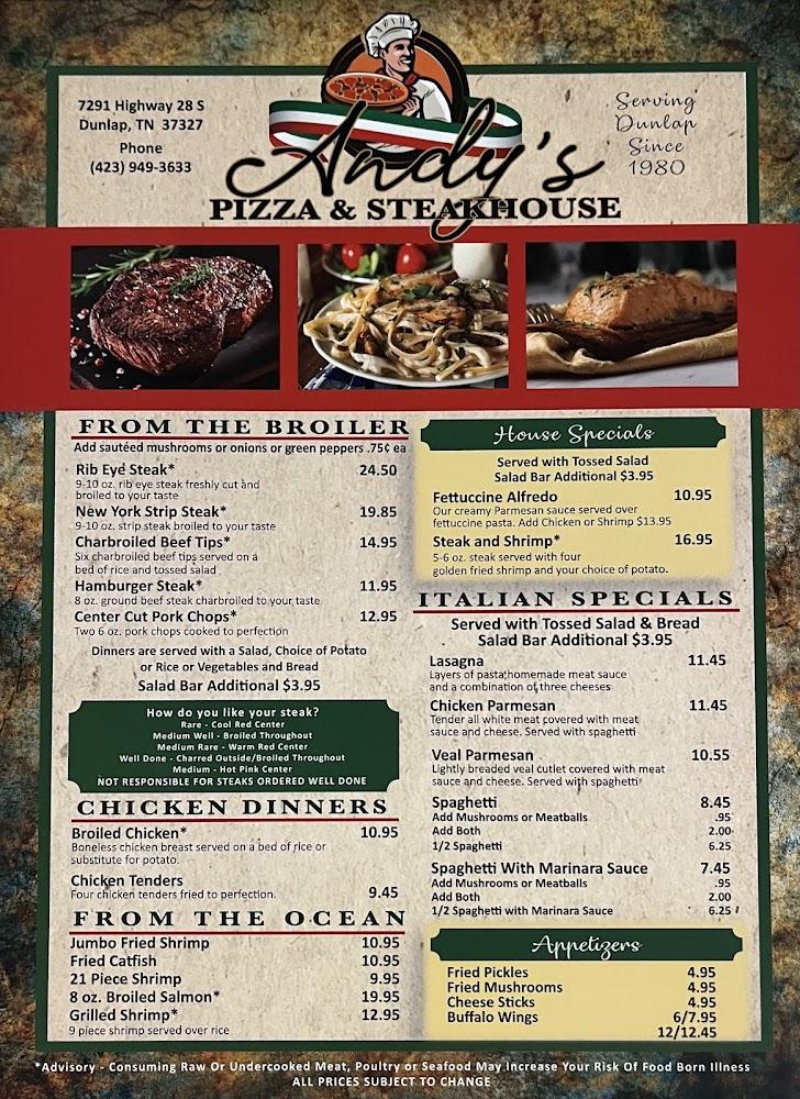 Andy's Pizza Menu image 3